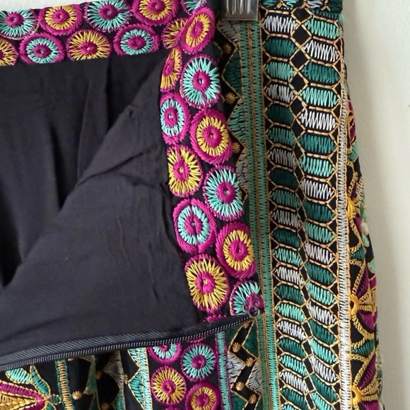 Anthropologie Vanessa Virginia Moroccan Nights Embroidered Pencil Skirt Size 12 - Picture 3 of 6